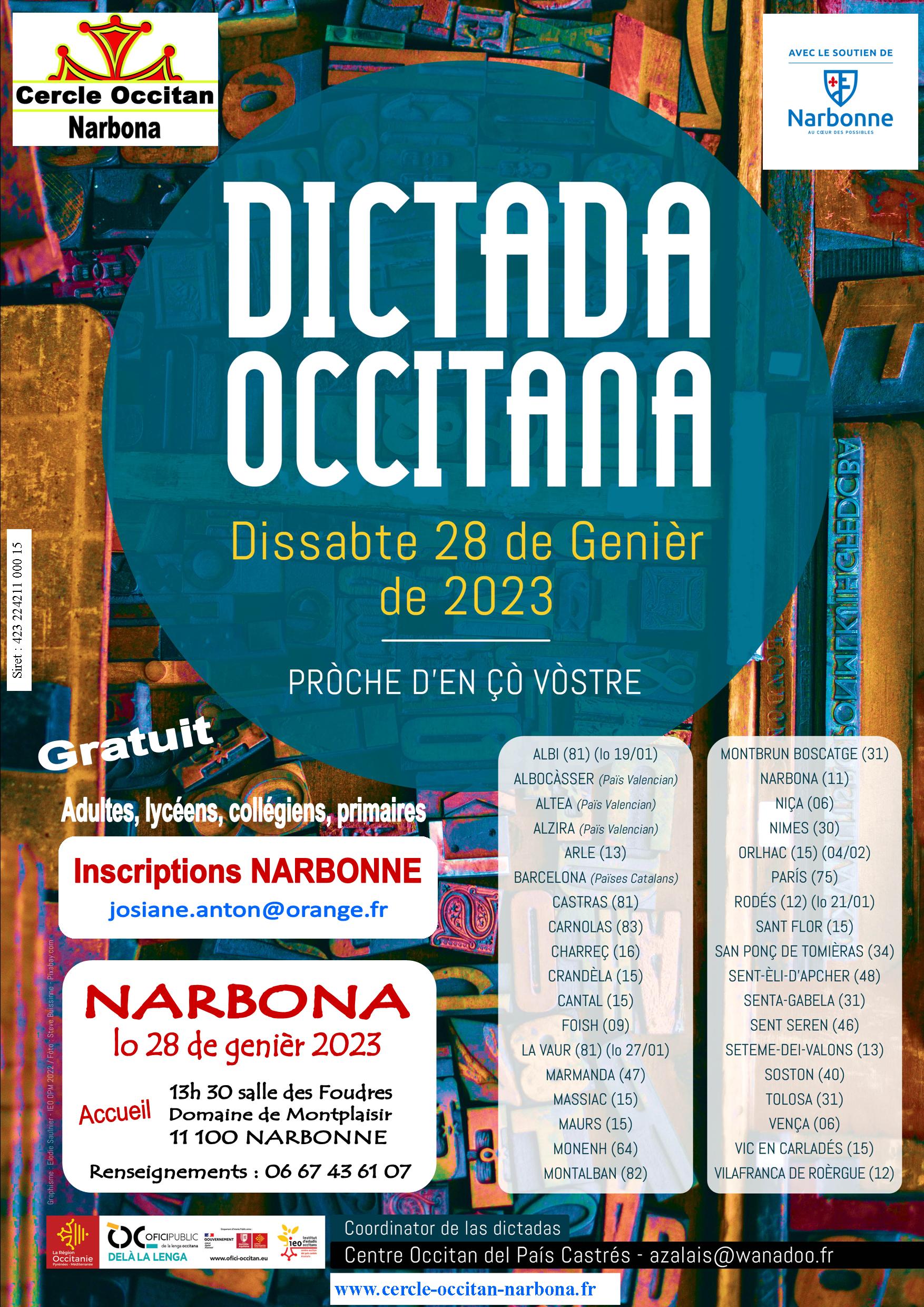 Dictada Occitana NARBONA 2023
